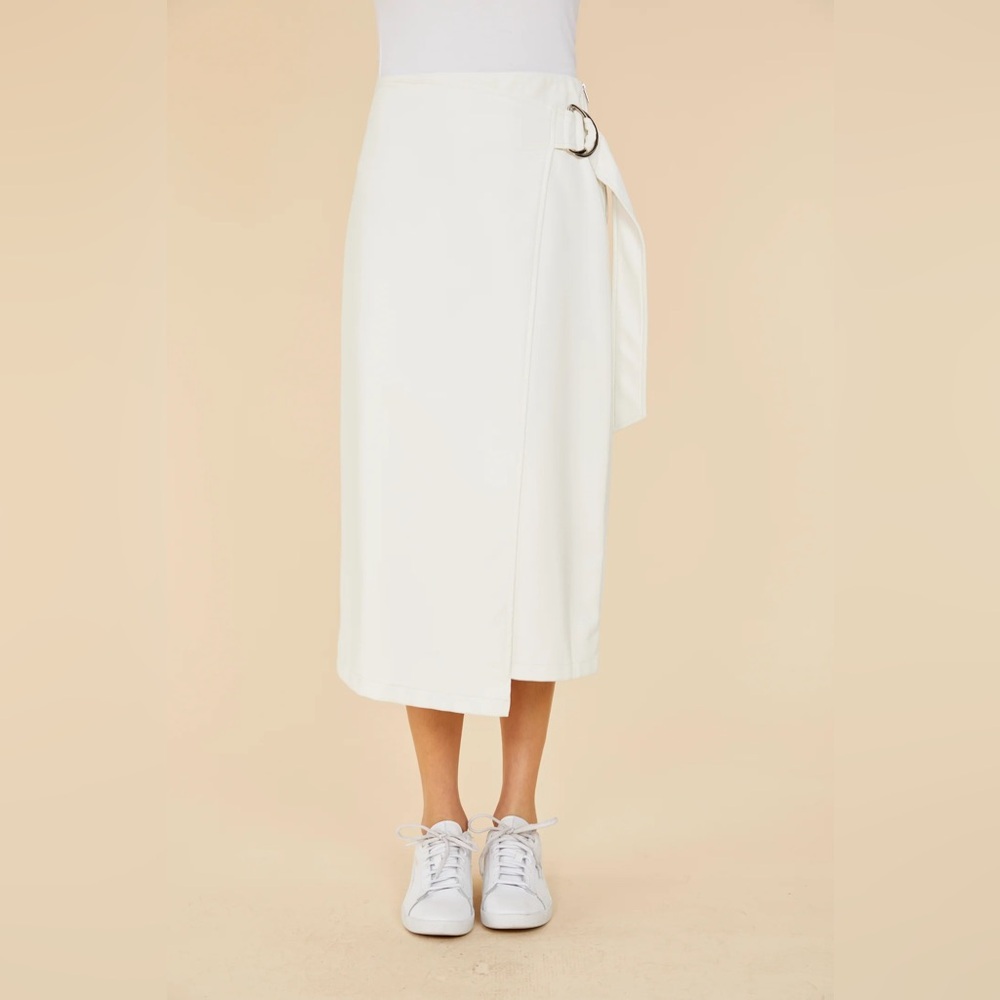 Dolce Cabo faux leather wrap skirt #leather